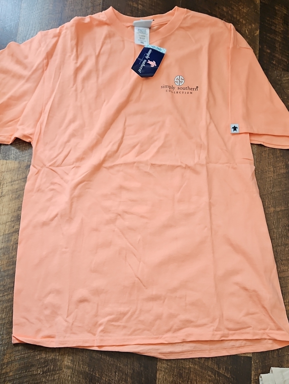 Simply Southern Peach Crewneck Short-Sleeve Tee
